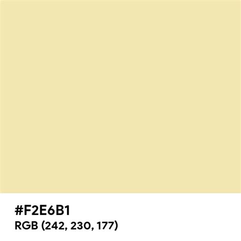 Pastel Yellow Pantone Color Hex Code Is F2e6b1