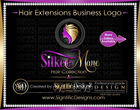 Hair Extensions Logo Hair Business Logo Bling Logo Design Hair
