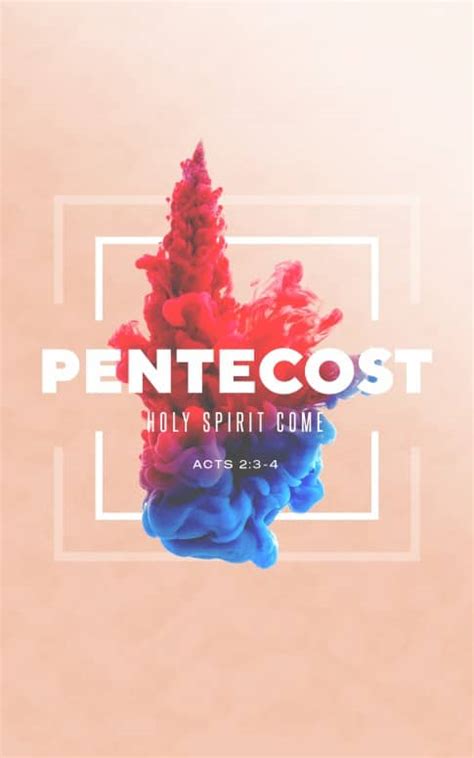 Pentecost Holy Spirit Come Church Bifold Bulletin Sharefaith Media