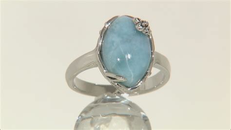 Blue Larimar Sterling Silver Ring Nph088