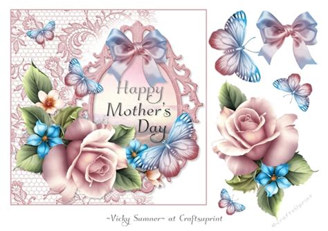 butterflies and roses happy mothers day cup856571 43136 craftsuprint
