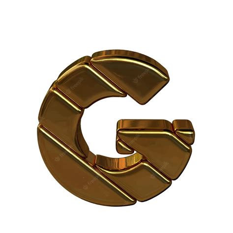 Premium Vector Gold 3d Symbol Made Of Bullion Letter G