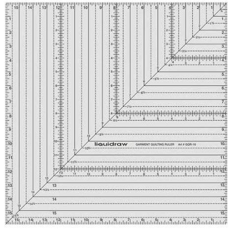 Liquidraw Square Quilting Ruler Clear Acrylic Template 16 Buy