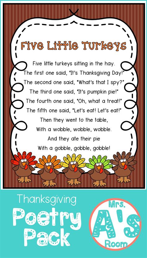 Thanksgiving Poems For Preschool Mrs As Room Thanksgiving
