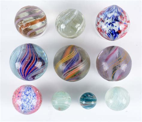 Lot Detail Lot Of 10 Handmade Marbles