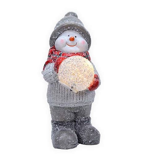 Ceramic Snowman with Lighted Snowball | Holiday Decor | Seasonal Décor | Gift Guide | Wind and ...