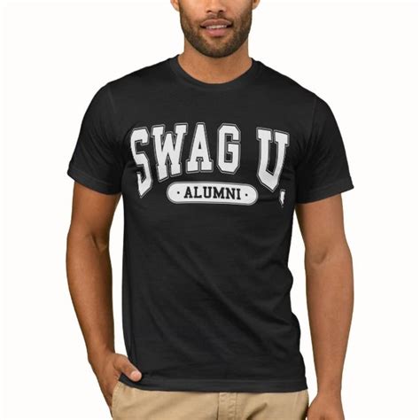 Swag University Alumni Tee W White Logo T Shirt Shirts Love T Shirt