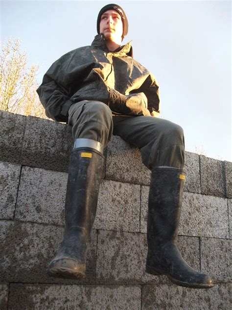 Waiting On The Wall In Wellies Wellies Boots Boots Outfit Men Mens