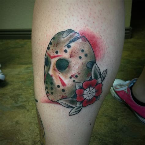 Traditional Jason Mask Tattoo