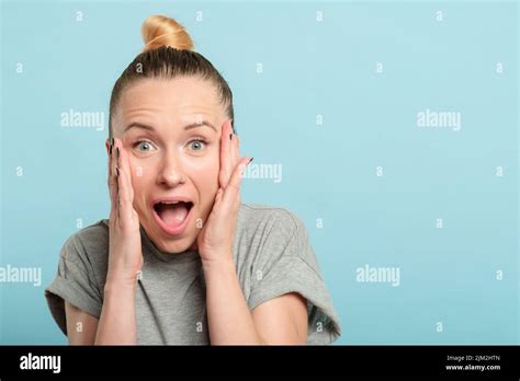 Surprised Shocked Woman Face Open Hi Res Stock Photography And Images