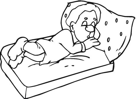 Sleeping Coloring Pages At Free Printable Colorings