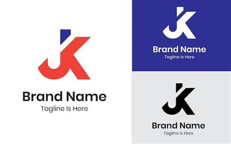 premium vector monogram letter jk logo design