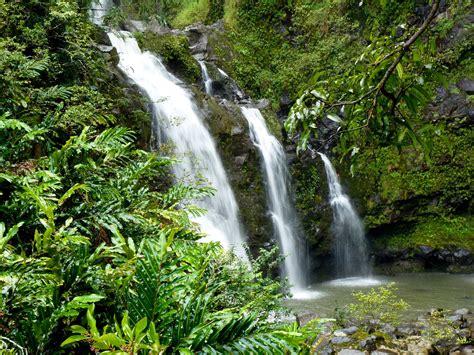Beautiful Waterfalls In Hawaii Image Free Stock Photo Public Domain