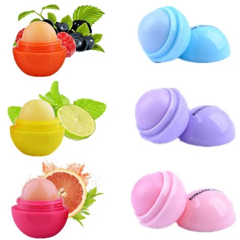 Top Sell Ball Lip Balm Protector Fruit Sweet 6 Color Natural Plant