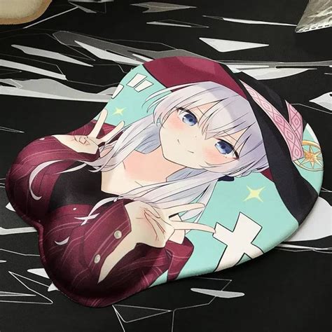 Japanese Anime Girl Silicone 3d Mouse Pad With Wrist Support Etsy