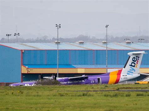 flybe crash landing passenger plane makes emergency landing at belfast airport after nose gear