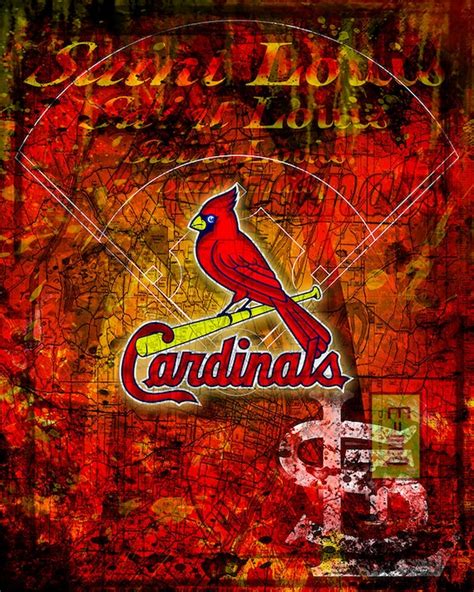 St Louis Cardinals Art St Louis Cardinals Poster By Mcqdesign
