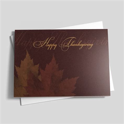 Dual Leaf Thanksgiving Card Thanksgiving Greeting Cards By Cardsdirect