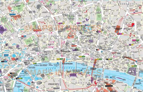 Map Of London UK With Tourist Attractions Best Tourist Places In The