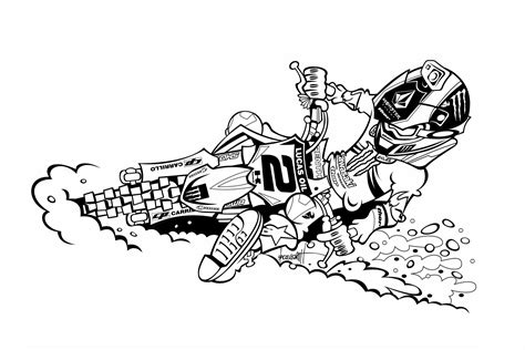Motorcycle coloring of dirtbike motorcycles. Downloadable Motocross Coloring Pages for Kids - Racer X ...