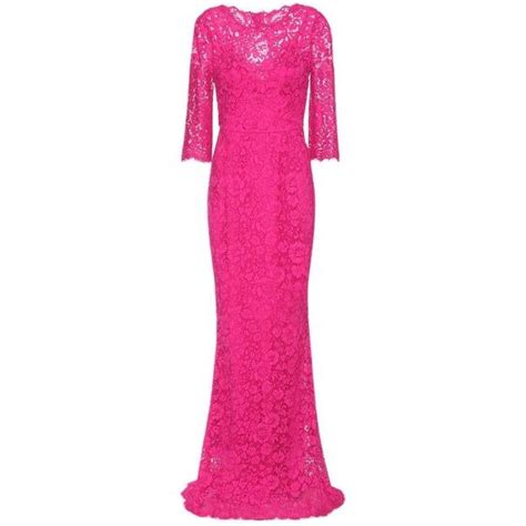 Dolce And Gabbana Lace Gown Lace Evening Dresses Pink Evening Gowns