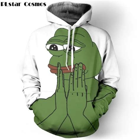 Plstar Cosmos Funny Sad Pepe The Frog Printing 3d Sweatshirts Women Men