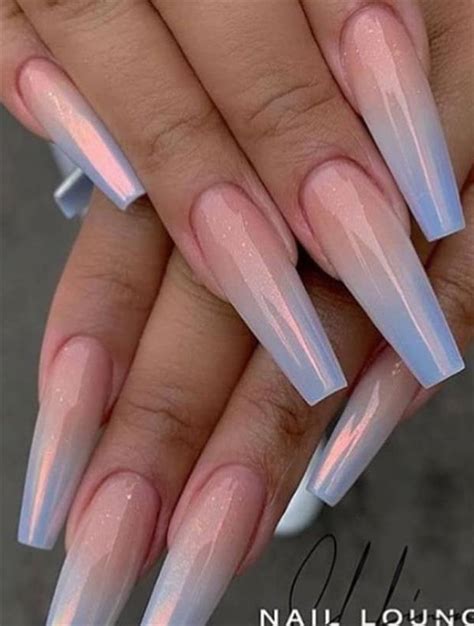 Great Ombre Coffin Nails Design Shines Your Summer Mycozylive Com