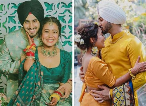 Check Out Neha Kakkar And Rohanpreet Singh Wear Matching Outfits For Their Mehendi And Haldi