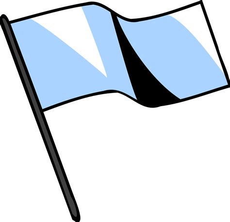 Blue Flag Banner Clip Art