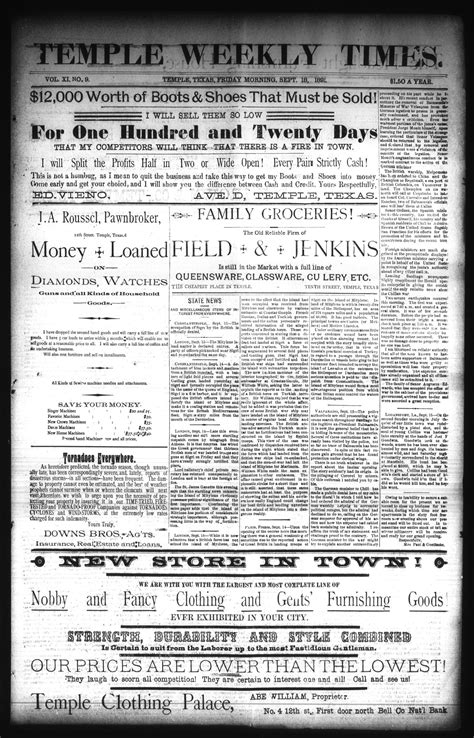 Temple Weekly Times. (Temple, Tex.), Vol. 11, No. 9, Ed. 1 Friday