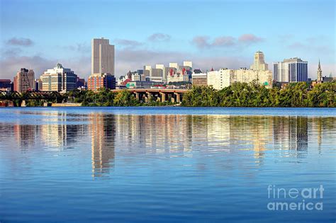 Albany Skyline Along The Banks Of The Hudson River Photograph By Denis