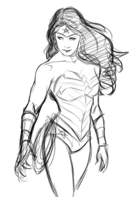 Wonder Woman Sketch By Gabriel Guzman By Spacegoatproductions On Deviantart Wonder Woman Art