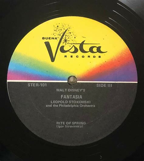 Walt Disneys Fantasia 3 X Lp Record Set 1957 Disney