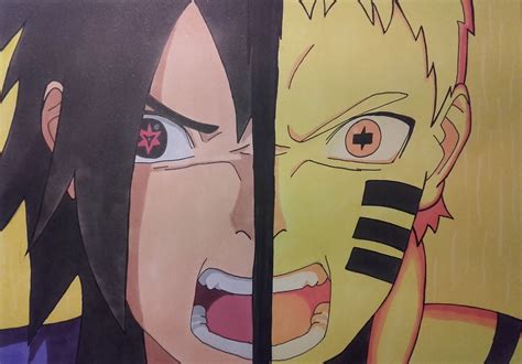 Naruto And Sasuke Vs Momoshiki From Boruto Speed Drawing