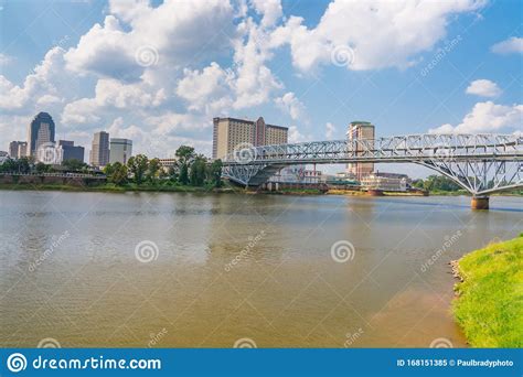 Skyline Of Shreveport Louisiana Along The Red River Editorial Image