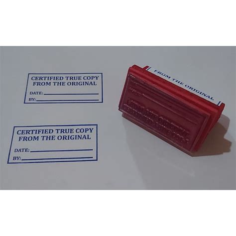 Rubber Stamp Machine Made Certified True Copy From The Original