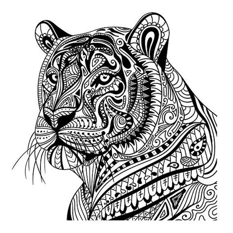 Tiger In Pattern Wall Sticker Mandala Animal Wall Decal Etsy In 2021