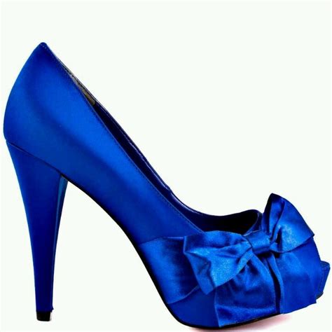 Royal Blue Bow Heels Wedding In 2019 Royal Blue Wedding Shoes