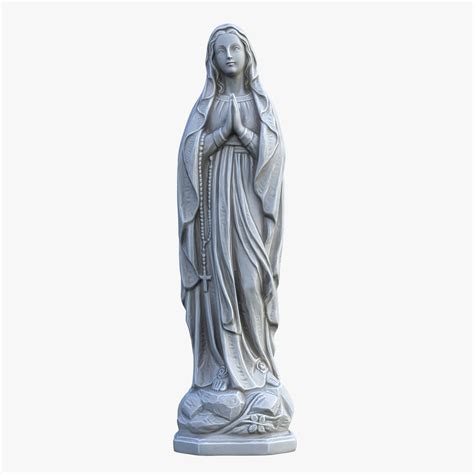 Estatua De La Virgen María Modelo 3d 39 Ma Gltf Obj Max Upk