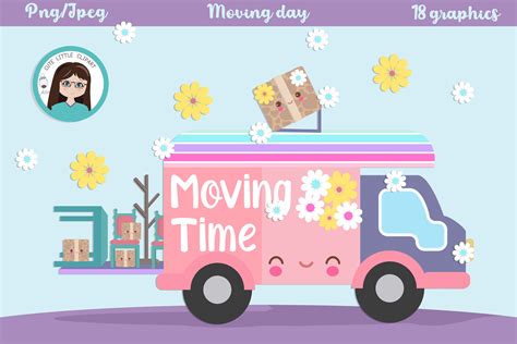 Moving Day Clipart By Cute Little Workshop Thehungryjpeg