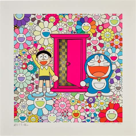 Doraemon Anywhere Door In The Field Of Flowers From Japan With Love