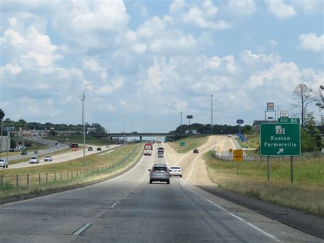 Louisiana Interstate 20 Eastbound Cross Country Roads