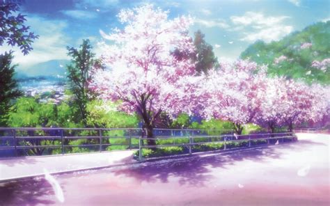 Cherry blossom tree near flowing lava digital wallpaper, digital art. Anime Cherry Blossom Desktop Wallpaper | PixelsTalk.Net