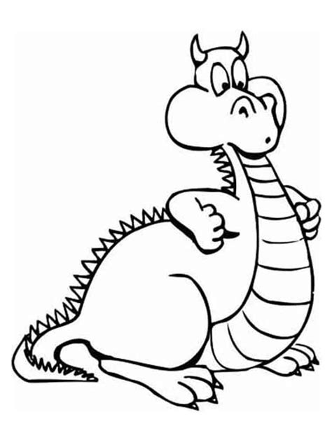 Cartoon Dragon Coloring Pages Free Printable Cartoon Dragon Coloring