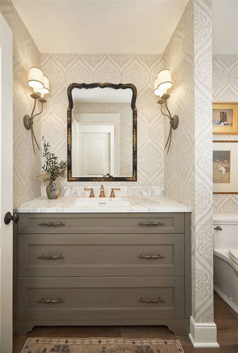 French Country Character French Country Powder Room Grand Rapids