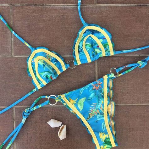 New Print 2017 Sexy Bandage Bikinis Push Up Swimwear Women Brazilian Bikini Set Bathing Suit