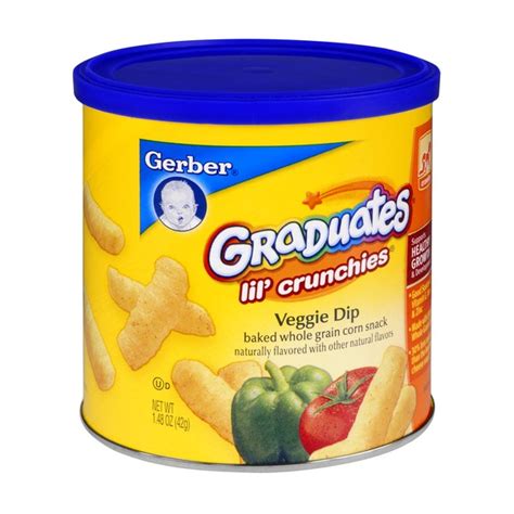 Gerber Graduates Lil Crunchies Baked Whole Grain Corn Snack Veggie Dip