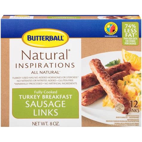 Butterball All Natural Breakfast Links Turkey Sausage 8 Oz From Price
