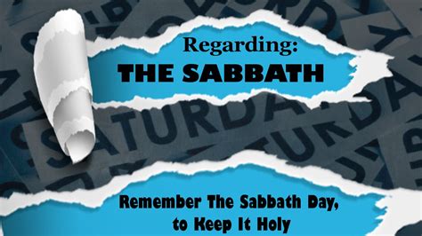 Remember The Sabbath Day To Keep It Holy Youtube