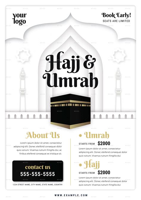 Umrah And Hajj Flyer Template By Vectorvactory Graphicriver